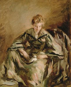 Ragazza con Gatto da Philip Wilson Steer
